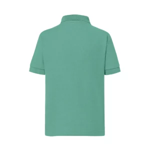 Polo infantil JHK PKID210 en verde musgo, vista trasera