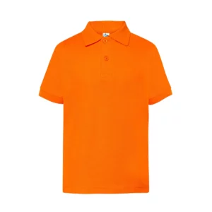 Polo infantil JHK PKID210 en naranja, vista frontal