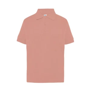 Polo infantil JHK PKID210 en rosa vintage, vista frontal