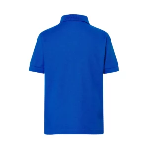 Polo infantil JHK PKID210 en azul royal, vista trasera