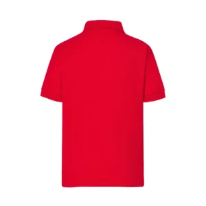 Polo infantil JHK PKID210 en rojo, vista trasera