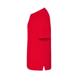Polo infantil JHK PKID210 en rojo, vista lateral