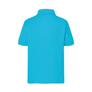 Polo infantil JHK PKID210 en turquesa, vista trasera