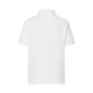 Polo infantil JHK PKID210 en blanco, vista trasera