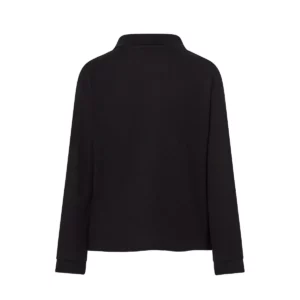 Polo infantil JHK PKID210LS en negro de manga larga, vista trasera