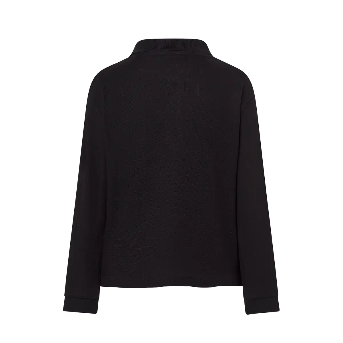 Polo piqué infantil manga larga JHK PKID210LS 4 Polo infantil JHK PKID210LS en negro de manga larga, vista trasera