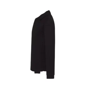 Polo infantil JHK PKID210LS en negro de manga larga, vista lateral