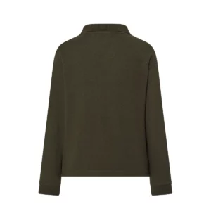 Polo infantil JHK PKID210LS en verde bosque de manga larga, vista trasera