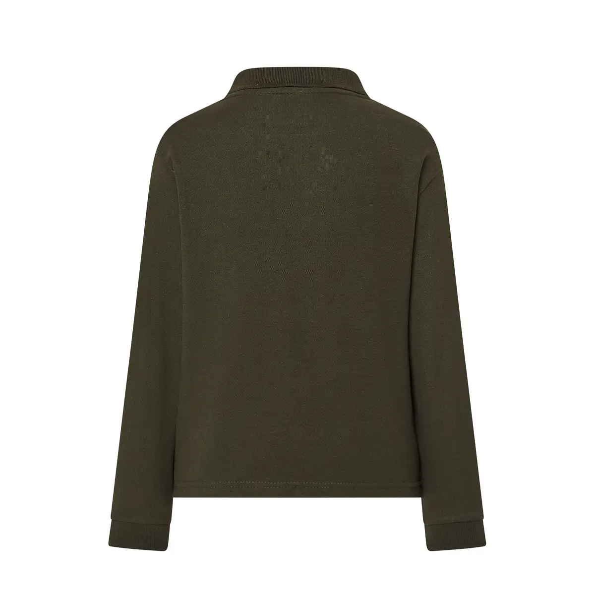 Polo piqué infantil manga larga JHK PKID210LS 10 Polo infantil JHK PKID210LS en verde bosque de manga larga, vista trasera