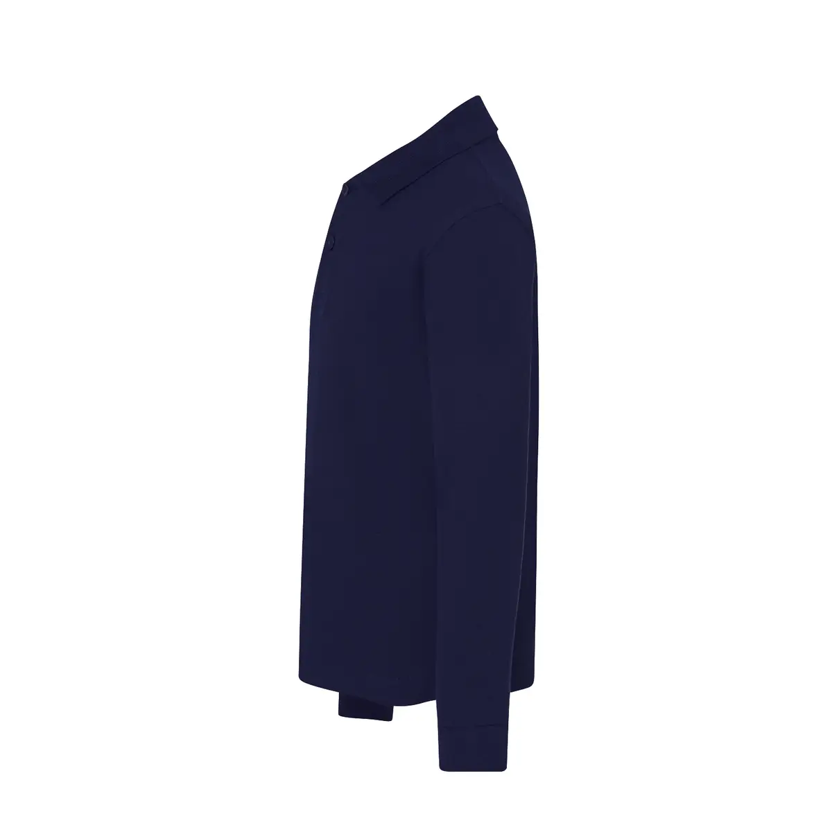 Polo piqué infantil manga larga JHK PKID210LS 15 Polo infantil JHK PKID210LS en azul marino de manga larga, vista lateral