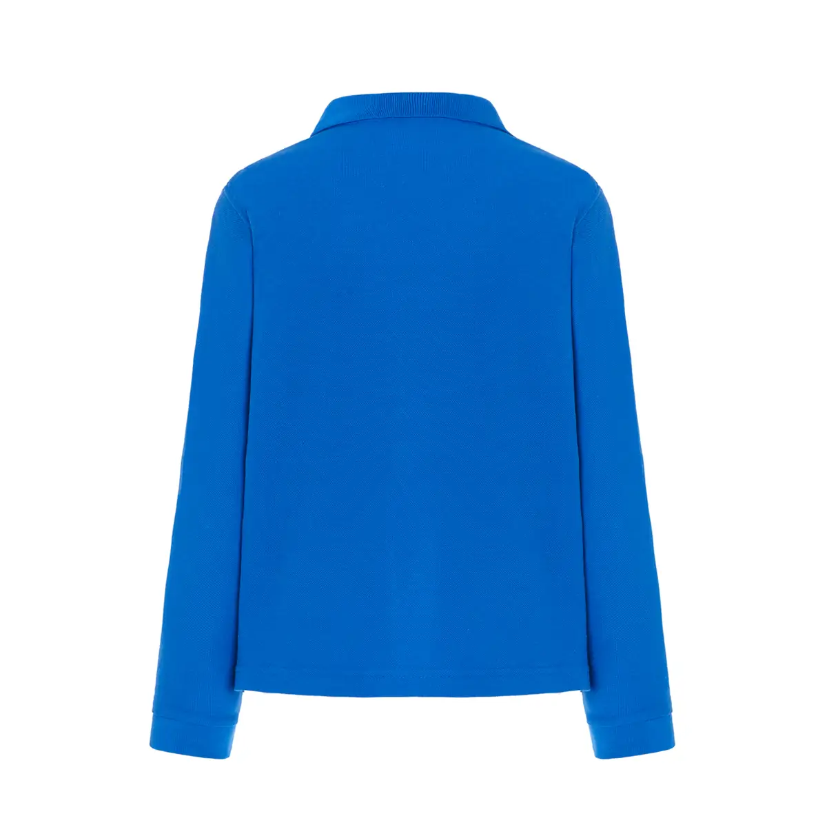 Polo piqué infantil manga larga JHK PKID210LS 19 Polo infantil JHK PKID210LS en azul royal de manga larga, vista trasera