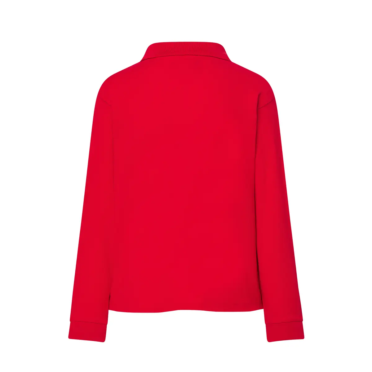 Polo piqué infantil manga larga JHK PKID210LS 22 Polo infantil JHK PKID210LS en rojo de manga larga, vista trasera