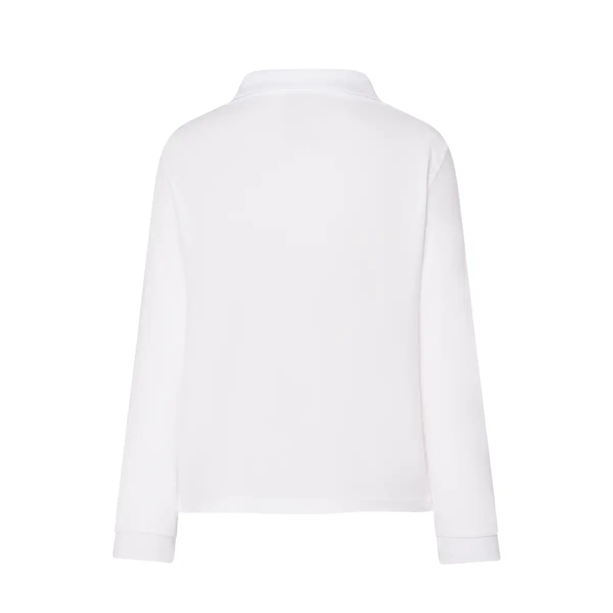Polo piqué infantil manga larga JHK PKID210LS 28 Polo infantil JHK PKID210LS en blanco de manga larga, vista trasera