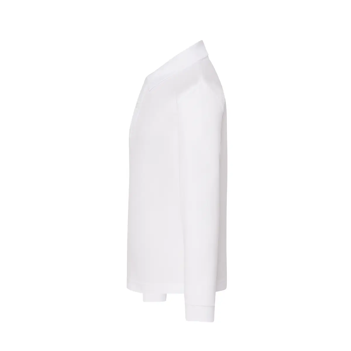 Polo piqué infantil manga larga JHK PKID210LS 27 Polo infantil JHK PKID210LS en blanco de manga larga, vista lateral