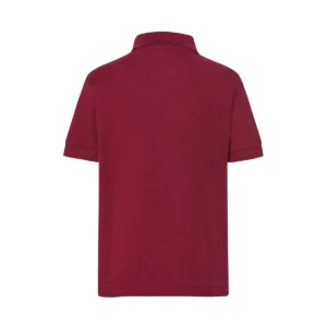 Polo infantil JHK PKID210SCH en burdeos, vista trasera