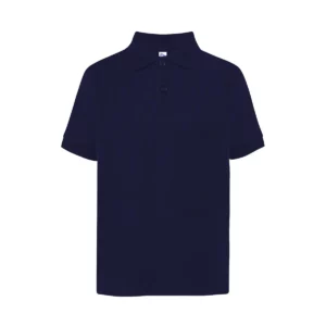 Polo infantil JHK PKID210SCH en azul marino, vista frontal