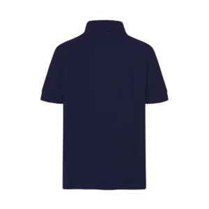 Polo infantil JHK PKID210SCH en azul marino, vista trasera