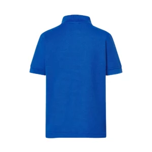 Polo infantil JHK PKID210SCH en azul royal, vista trasera