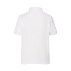 Polo infantil JHK PKID210SCH en blanco, vista trasera