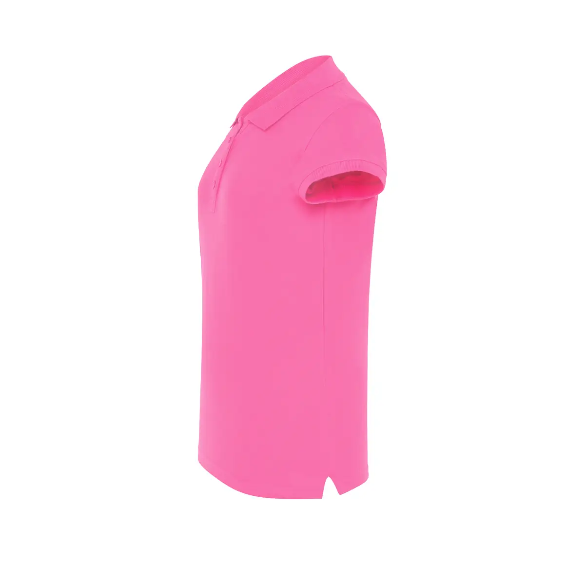 Polo piqué mujer manga corta JHK POPL200 3 Polo JHK POPL200 en azalea, vista lateral