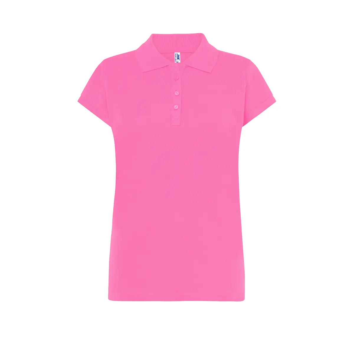 Polo piqué mujer manga corta JHK POPL200 2 Polo JHK POPL200 en azalea, vista frontal