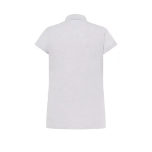 Polo JHK POPL200 en gris jaspeado, vista trasera