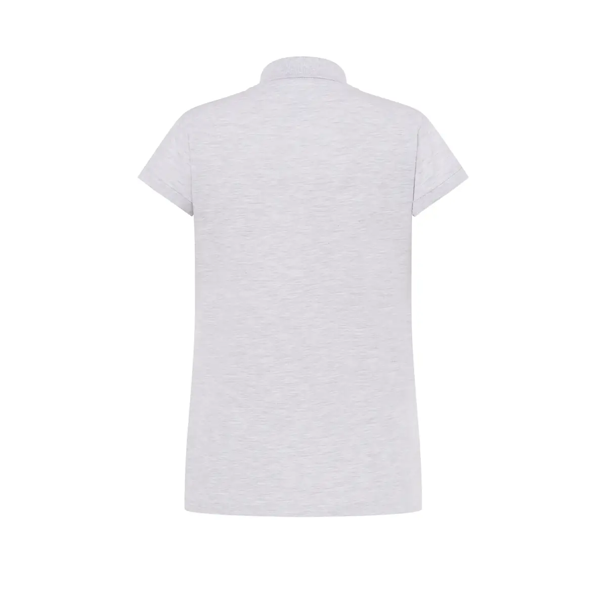 Polo piqué mujer manga corta JHK POPL200 7 Polo JHK POPL200 en gris jaspeado, vista trasera