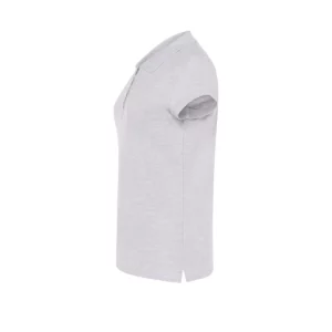 Polo JHK POPL200 en gris jaspeado, vista lateral