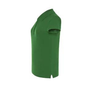 Polo JHK POPL200 en verde botella, vista lateral