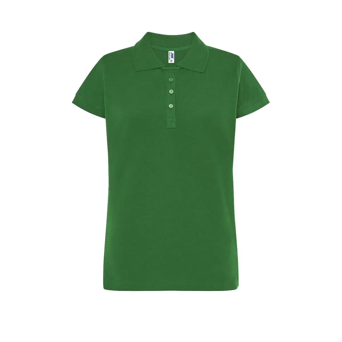 Polo piqué mujer manga corta JHK POPL200 8 Polo JHK POPL200 en verde botella, vista frontal