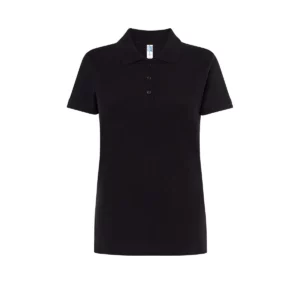 Polo JHK POPL200 en negro, vista frontal