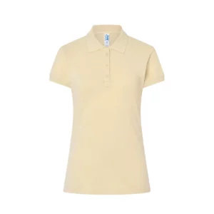 Polo JHK POPL200 en crema mantequilla, vista frontal
