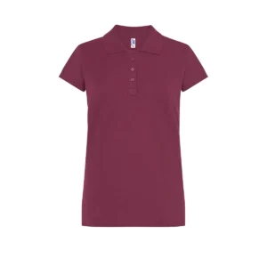 Polo JHK POPL200 en burdeos, vista frontal
