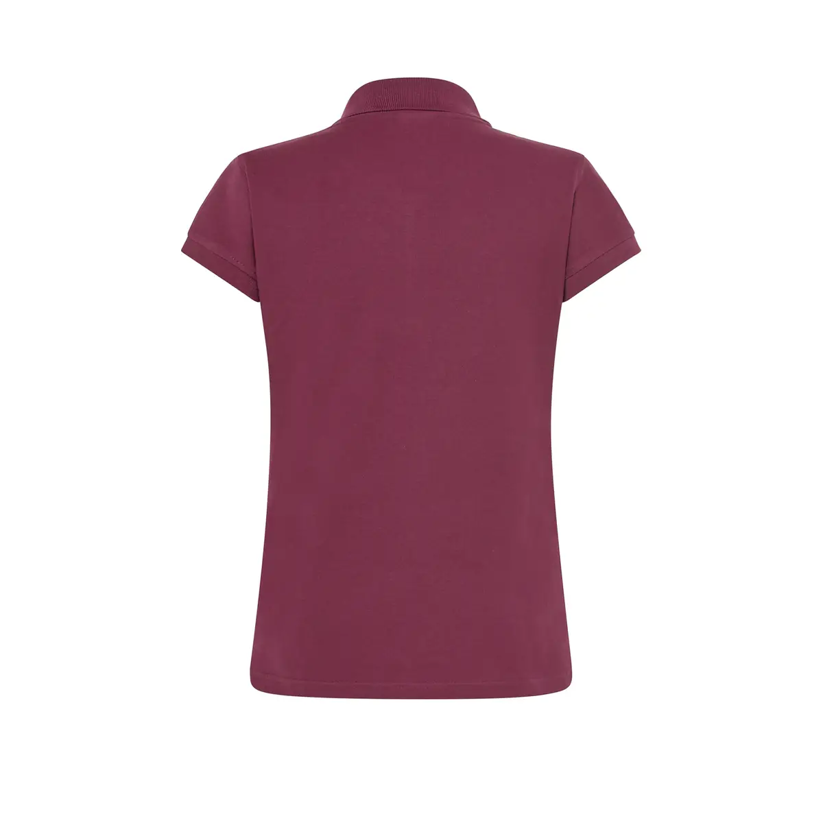 Polo piqué mujer manga corta JHK POPL200 22 Polo JHK POPL200 en burdeos, vista trasera
