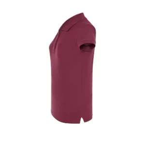 Polo JHK POPL200 en burdeos, vista lateral
