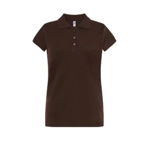 Polo JHK POPL200 en chocolate, vista frontal