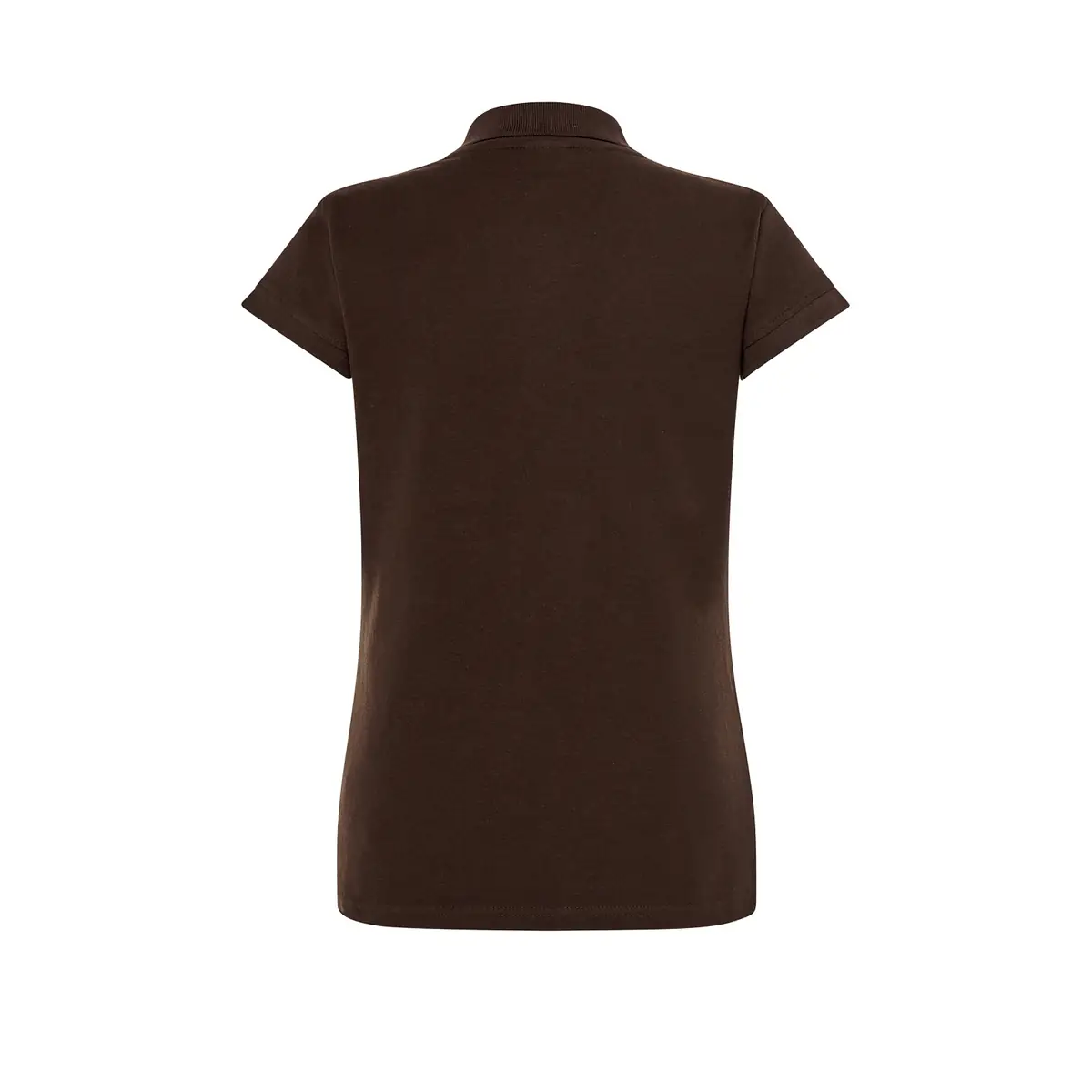 Polo piqué mujer manga corta JHK POPL200 25 Polo JHK POPL200 en chocolate, vista trasera