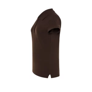 Polo JHK POPL200 en chocolate, vista lateral