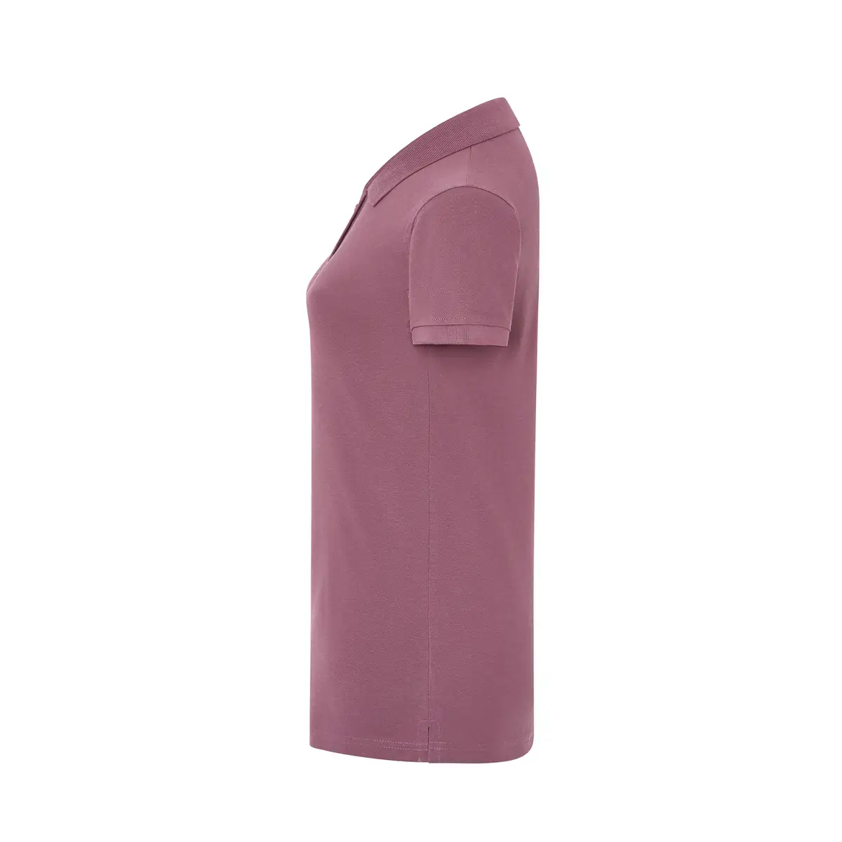 Polo piqué mujer manga corta JHK POPL200 27 Polo JHK POPL200 en morado empolvado, vista lateral