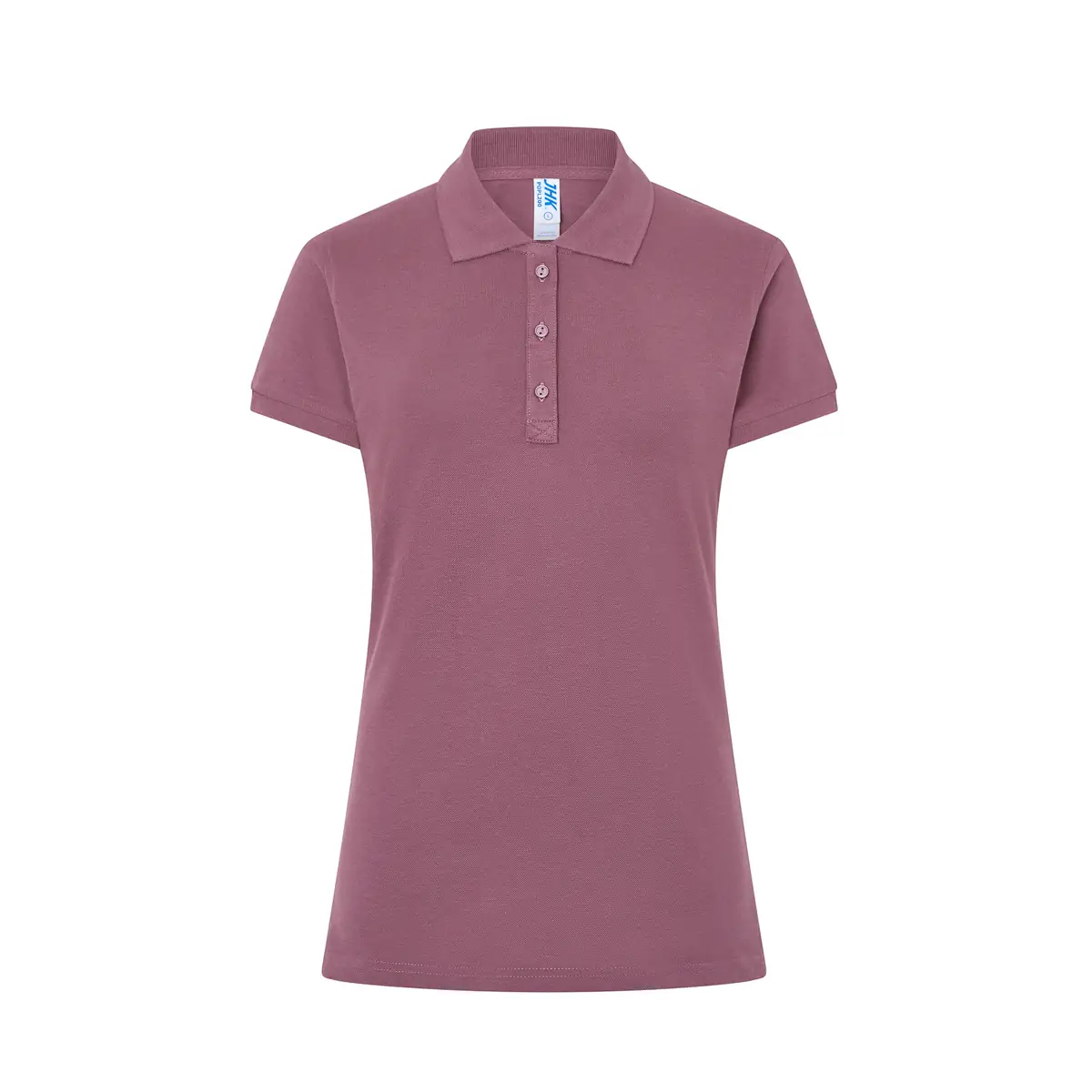 Polo piqué mujer manga corta JHK POPL200 26 Polo JHK POPL200 en morado empolvado, vista frontal