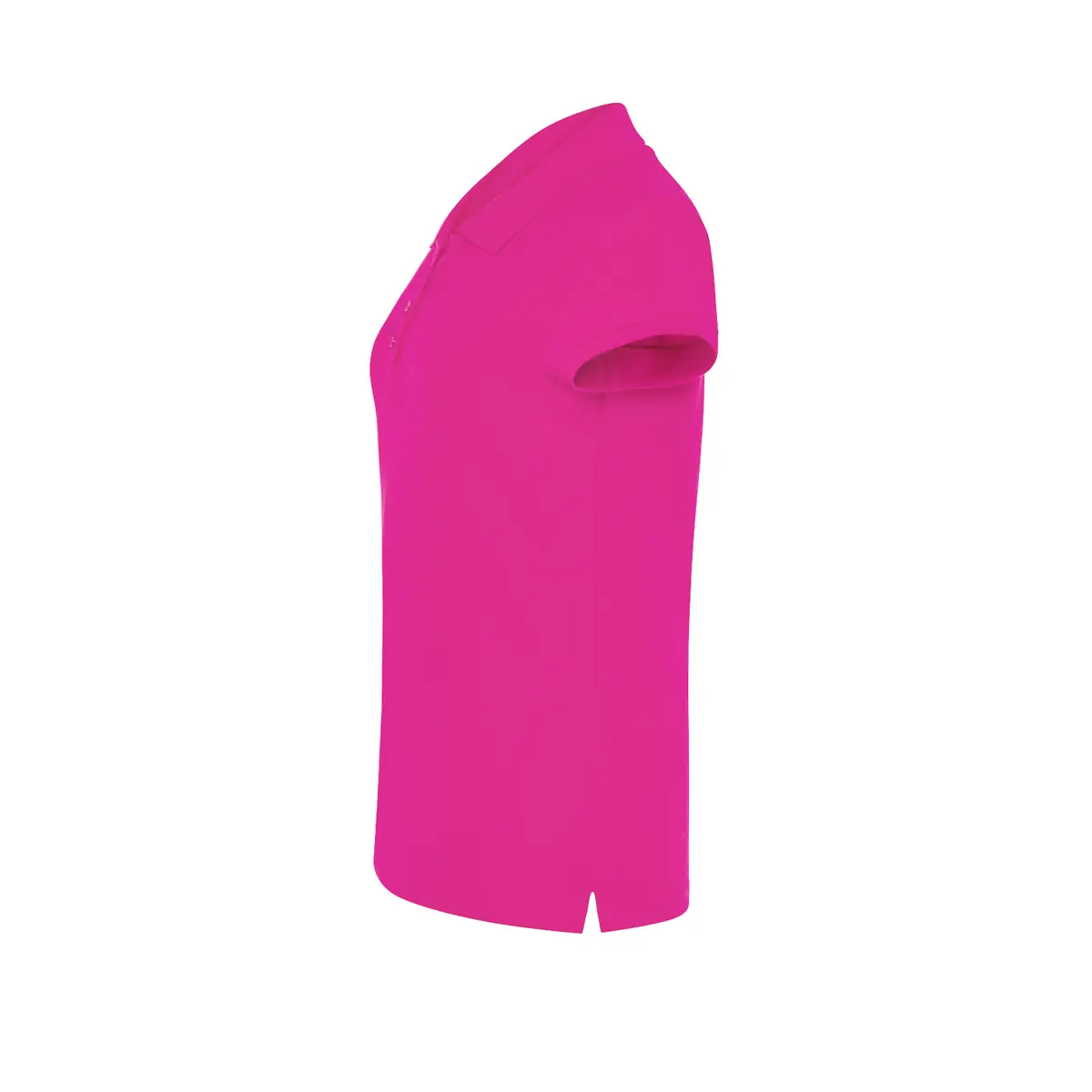 Polo piqué mujer manga corta JHK POPL200 30 Polo JHK POPL200 en fucsia, vista lateral