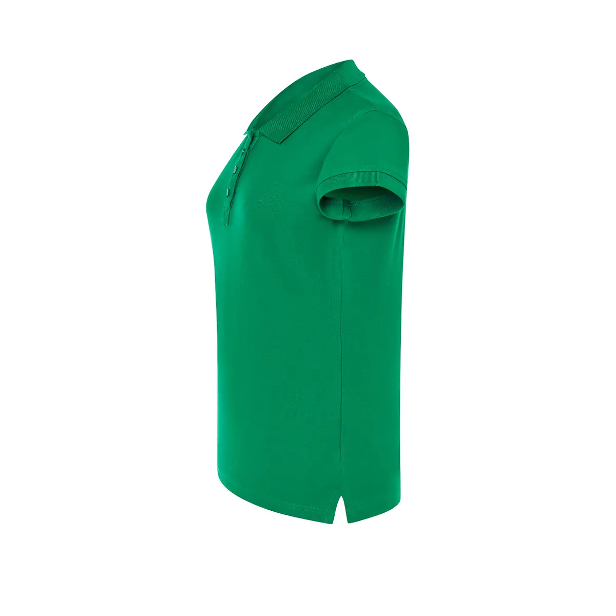 Polo piqué mujer manga corta JHK POPL200 42 Polo JHK POPL200 en verde kelly, vista lateral
