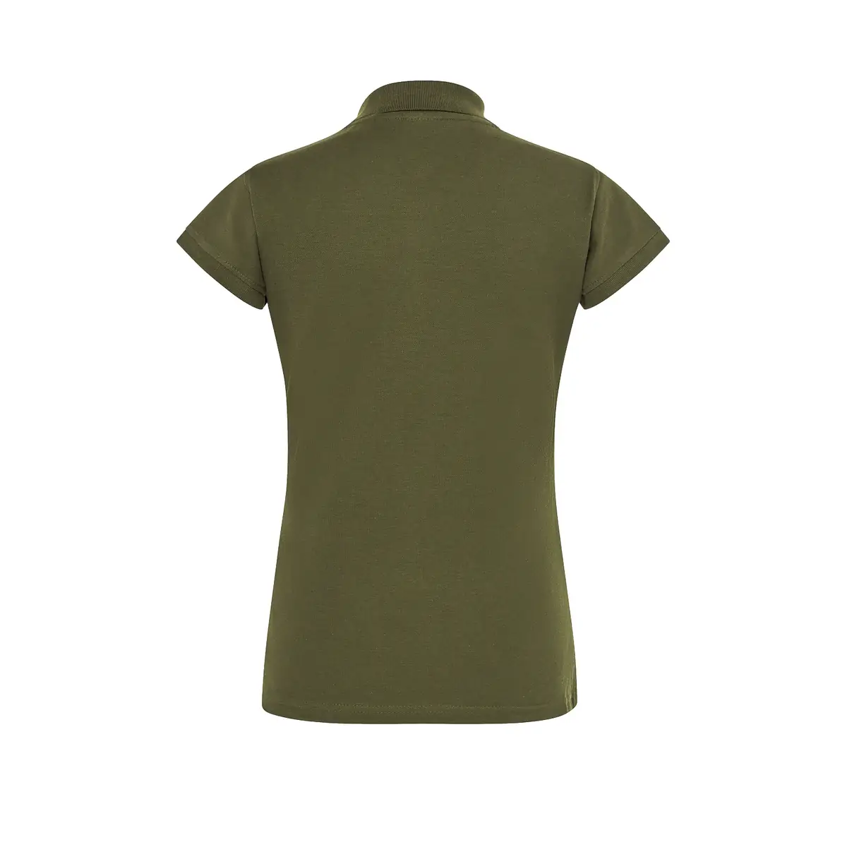 Polo piqué mujer manga corta JHK POPL200 46 Polo JHK POPL200 en caqui, vista trasera