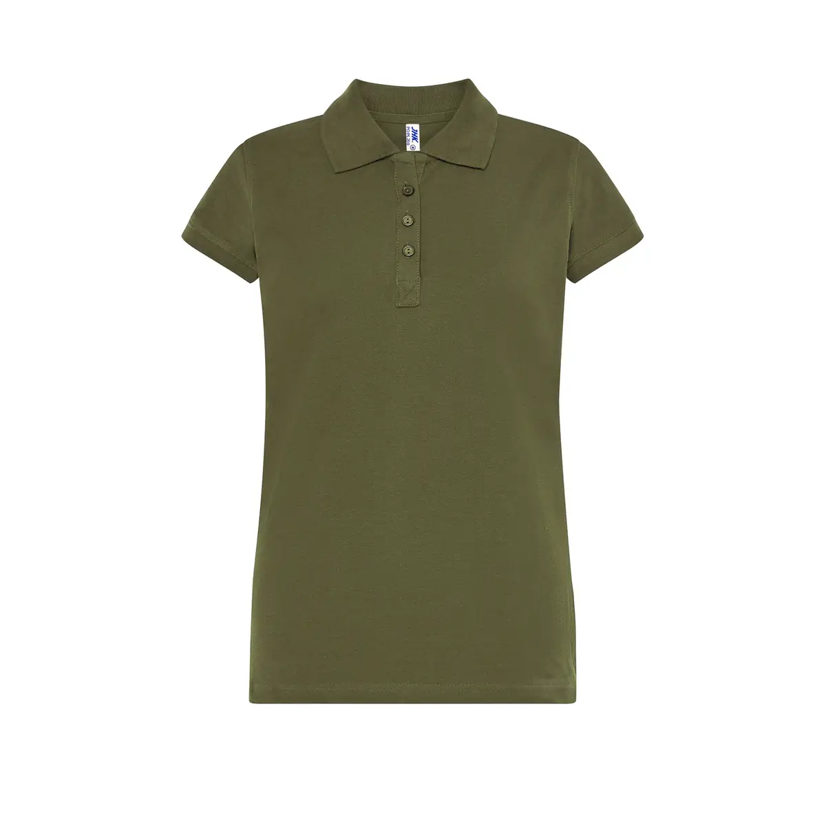 Polo piqué mujer manga corta JHK POPL200 44 Polo JHK POPL200 en caqui, vista frontal