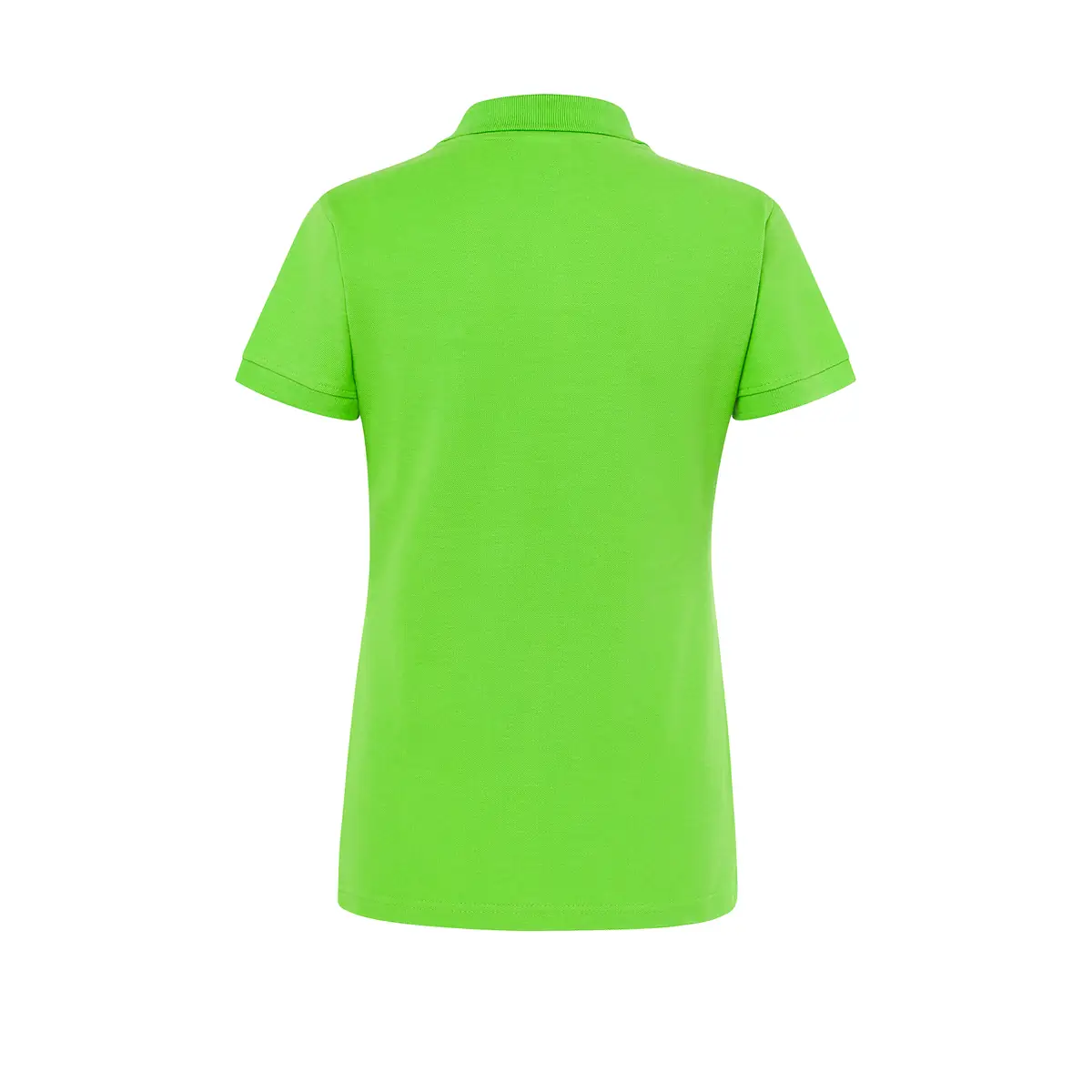 Polo piqué mujer manga corta JHK POPL200 49 Polo JHK POPL200 en verde lima, vista trasera