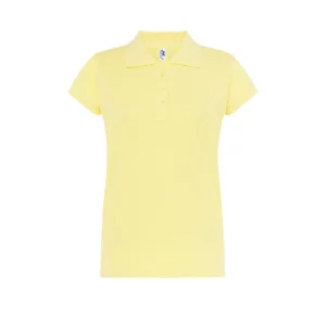 Polo JHK POPL200 en amarillo claro, vista frontal