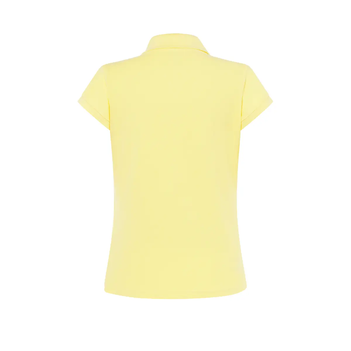 Polo piqué mujer manga corta JHK POPL200 55 Polo JHK POPL200 en amarillo claro, vista trasera