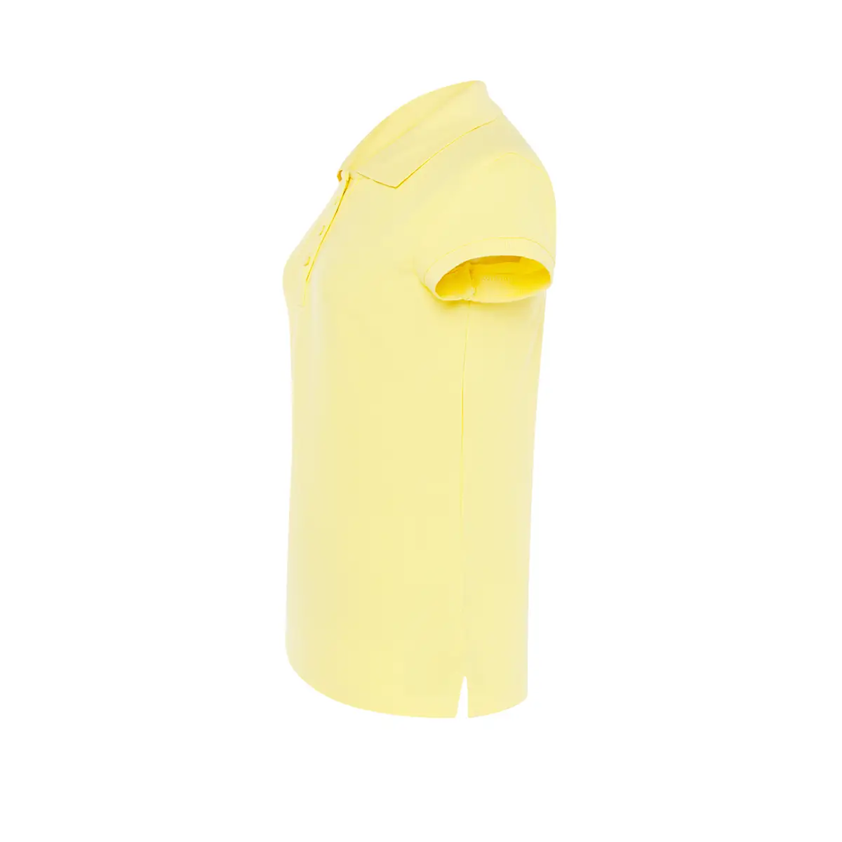Polo piqué mujer manga corta JHK POPL200 54 Polo JHK POPL200 en amarillo claro, vista lateral