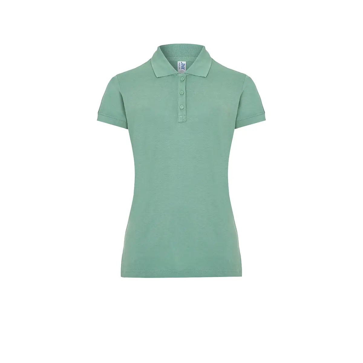 Polo piqué mujer manga corta JHK POPL200 59 Polo JHK POPL200 en verde musgo, vista frontal