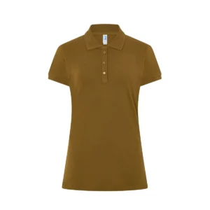 Polo JHK POPL200 en ocre, vista frontal